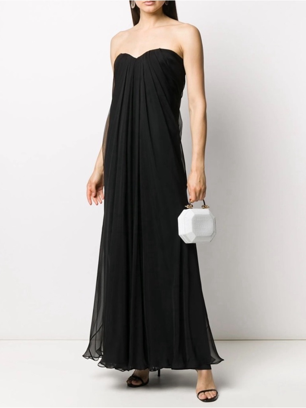 NWT ALEXANDER MCQUEEN Strapless Draped Silk Bustier Gown Size IT 44 US 10
